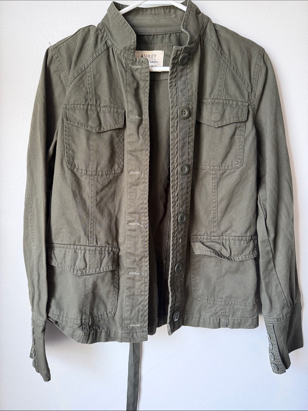 Ashley By 26 International Women's Olive Green Utility Jacket SZ S